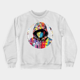 Hacker Game Urbain City Life Mistery Shadow Abstract Crewneck Sweatshirt